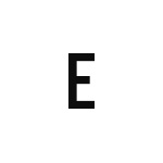 差替式ゴム印単品 高さ12.7mm×横幅7mm 文字「E」 