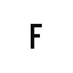 差替式ゴム印単品 高さ12.7mm×横幅7mm 文字「F」