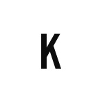 差替式ゴム印単品 高さ12.7mm×横幅8.2mm 文字「K」
