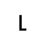 差替式ゴム印単品 高さ12.7mm×横幅6.8mm 文字「L」