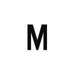 差替式ゴム印単品 高さ12.7mm×横幅11.2mm 文字「M」