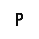 差替式ゴム印単品 高さ12.7mm×横幅8mm 文字「P」
