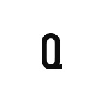差替式ゴム印単品 高さ12.7mm×横幅8.8mm 文字「Q」