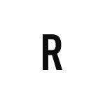 差替式ゴム印単品 高さ12.7mm×横幅8mm 文字「R」