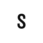 差替式ゴム印単品 高さ12.7mm×横幅7.2mm 文字「S」