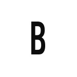 差替式ゴム印単品 高さ15.9mm×横幅8mm 文字「B」