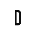 差替式ゴム印単品 高さ15.9mm×横幅8.2mm 文字「D」