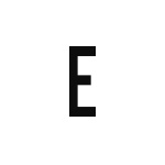 差替式ゴム印単品 高さ15.9mm×横幅6.4mm 文字「E」