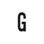 差替式ゴム印単品 高さ15.9mm×横幅8mm 文字「G」