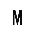 差替式ゴム印単品 高さ15.9mm×横幅11mm 文字「M」
