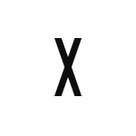 差替式ゴム印単品 高さ15.9mm×横幅8.6mm 文字「X」