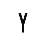 差替式ゴム印単品 高さ15.9mm×横幅8.4mm 文字「Y」