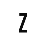 差替式ゴム印単品 高さ15.9mm×横幅7.4mm 文字「Z」