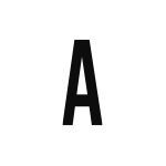 差替式ゴム印単品 高さ19.0mm×横幅10.2mm 文字「A」