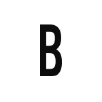 差替式ゴム印単品 高さ19.0mm×横幅10mm 文字「B」