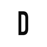 差替式ゴム印単品 高さ19.0mm×横幅10mm 文字「D」