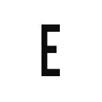 差替式ゴム印単品 高さ19.0mm×横幅8mm 文字「E」