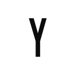 差替式ゴム印単品 高さ19.0mm×横幅10mm 文字「Y」