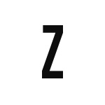 差替式ゴム印単品 高さ19.0mm×横幅8.4mm 文字「Z」