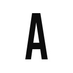 差替式ゴム印単品 高さ23.8mm×横幅12mm 文字「A」