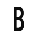 差替式ゴム印単品 高さ23.8mm×横幅12mm 文字「B」