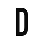 差替式ゴム印単品 高さ23.8mm×横幅12mm 文字「D」