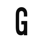 差替式ゴム印単品 高さ23.8mm×横幅11.2mm 文字「G」