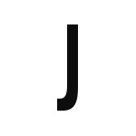 差替式ゴム印単品 高さ23.8mm×横幅7.8mm 文字「J」