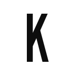 差替式ゴム印単品 高さ23.8mm×横幅12mm 文字「K」