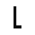 差替式ゴム印単品 高さ23.8mm×横幅9.6mm 文字「L」