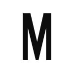 差替式ゴム印単品 高さ23.8mm×横幅16mm 文字「M」
