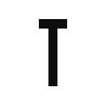 差替式ゴム印単品 高さ23.8mm×横幅10.8mm 文字「T」