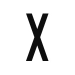 差替式ゴム印単品 高さ23.8mm×横幅12mm 文字「X」