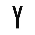 差替式ゴム印単品 高さ23.8mm×横幅12mm 文字「Y」 