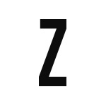 差替式ゴム印単品 高さ23.8mm×横幅11mm 文字「Z」