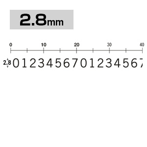 差替式ゴム印 数字セット (2.8mm)