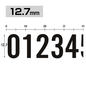 差替式ゴム印 数字セット (12.7mm)