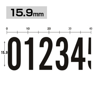 差替式ゴム印 数字セット (15.9mm)