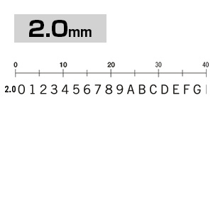 差替式ゴム印 英数字セット (2.0mm)