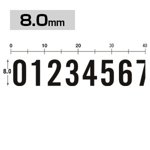 差替式ゴム印 英数字セット (8.0mm)