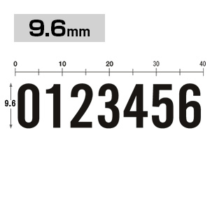 差替式ゴム印 英数字セット (9.6mm)