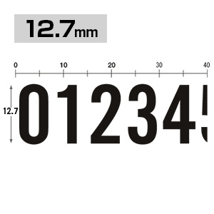 差替式ゴム印 英数字セット (12.7mm)